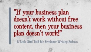 if your business plan includes free content